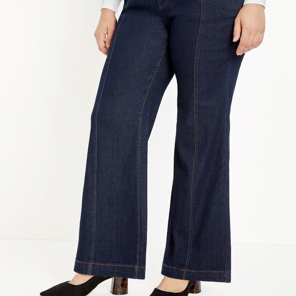 Eloquii Flare Leg Trouser Jean - Picture 3 of 5